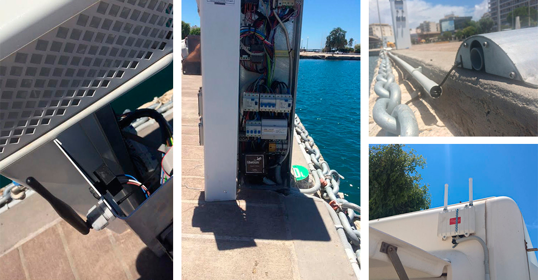 Libelium sensors installed in Patras port