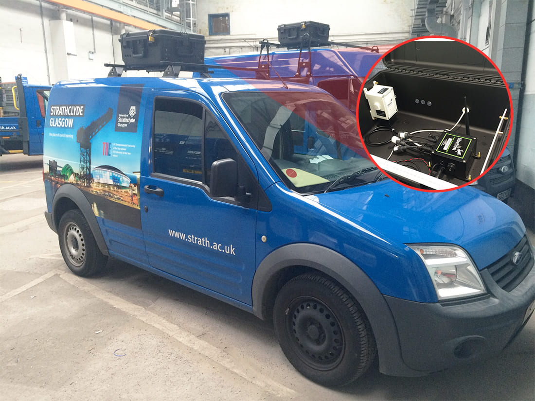 Mobile air quality system integrated in vans