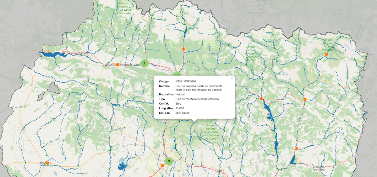 Monitoring rivers map