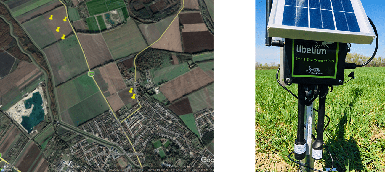 map iot devices installed in field