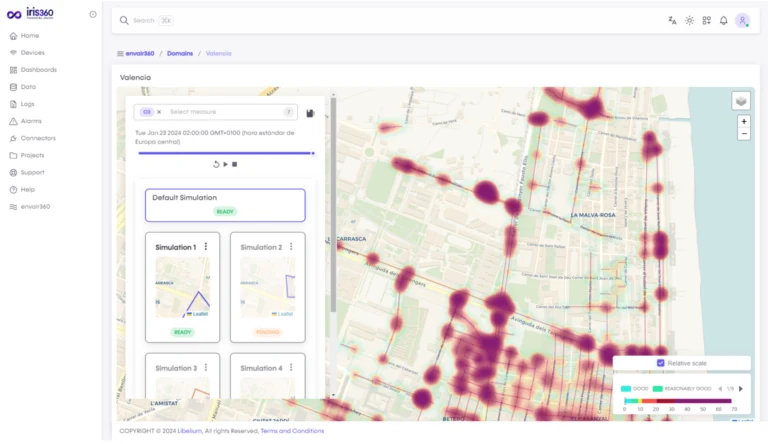 iris360 spatial analysis heatmap of pollutant concentration